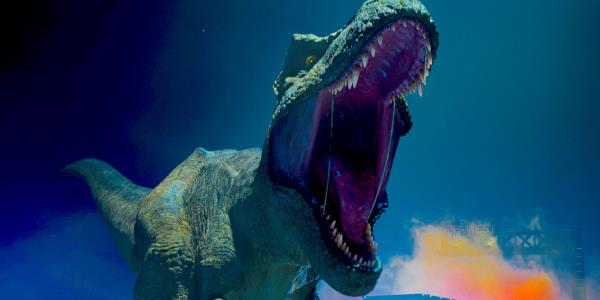 T-Rex with Its Mouth Open in Jurassic World Chaos Theory