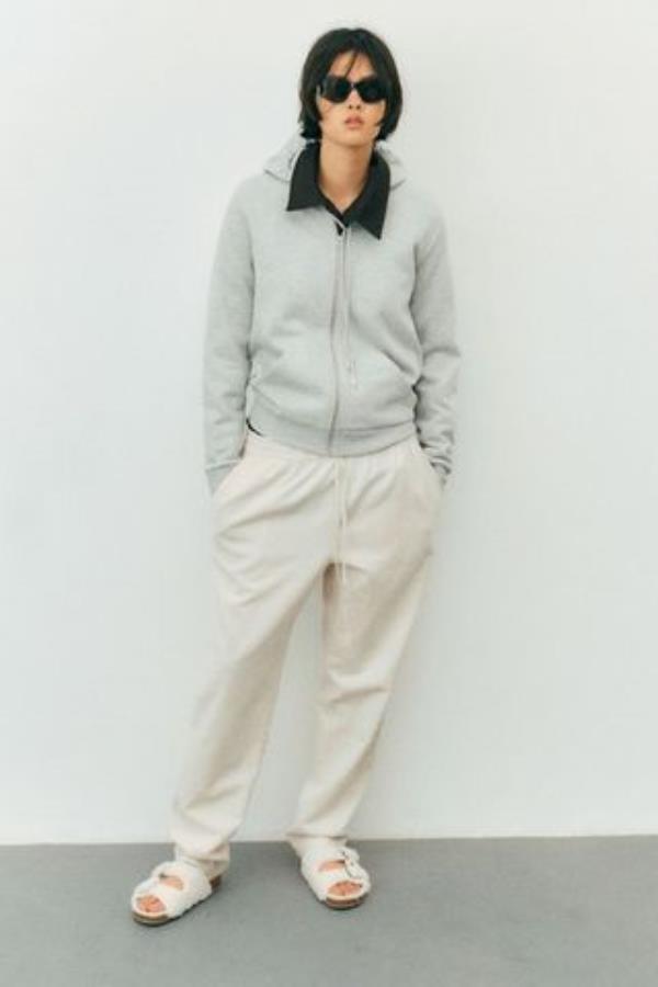 Linen-Blend Joggers