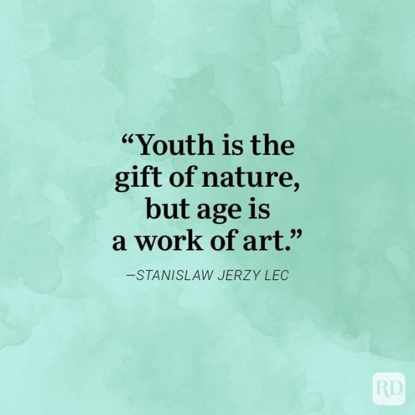 Quote a<em></em>bout aging by Stanislaw Jerzy Lec